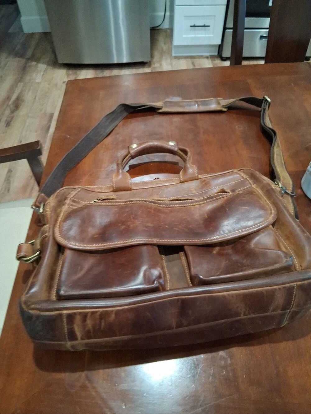 Gorgeous KATTEE Rustic Leather Briefcase